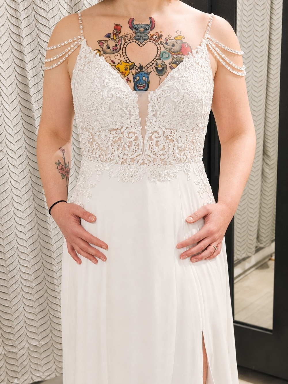Beautiful white wedding dress